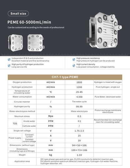 PEM Hydrogen Electrolyzer (SMALL SCALE)