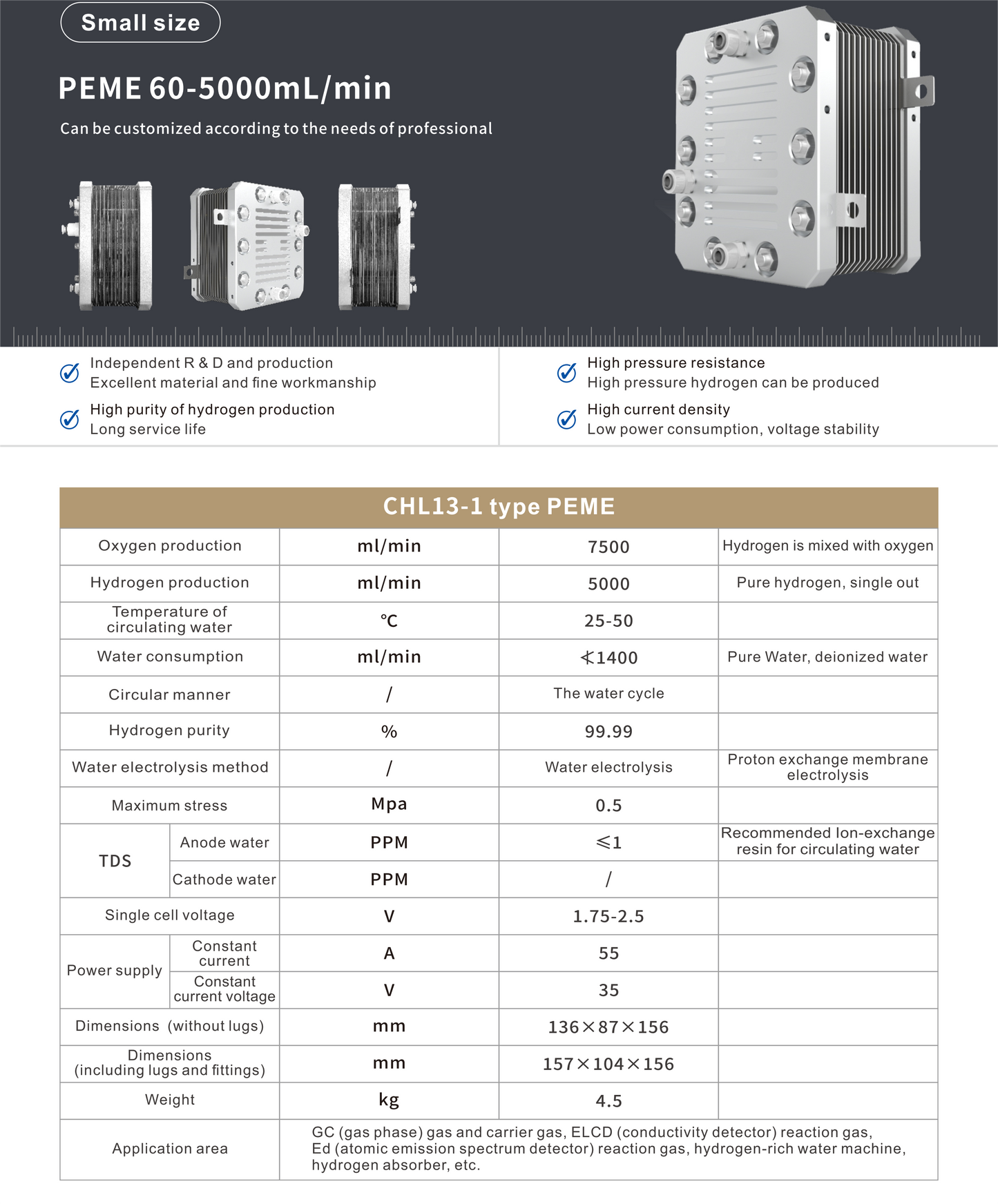 PEM Hydrogen Electrolyzer (SMALL SCALE)