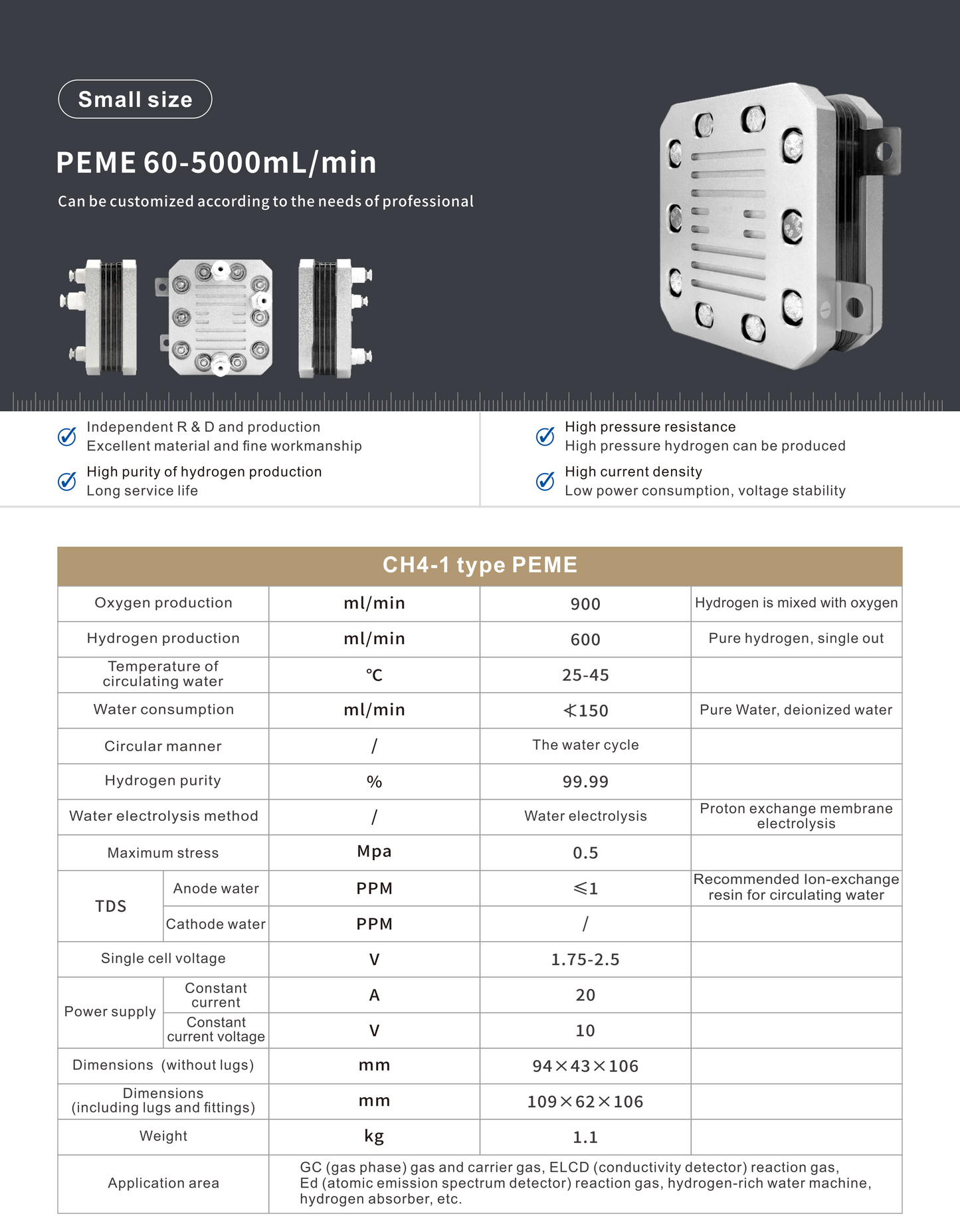 PEM Hydrogen Electrolyzer (SMALL SCALE)