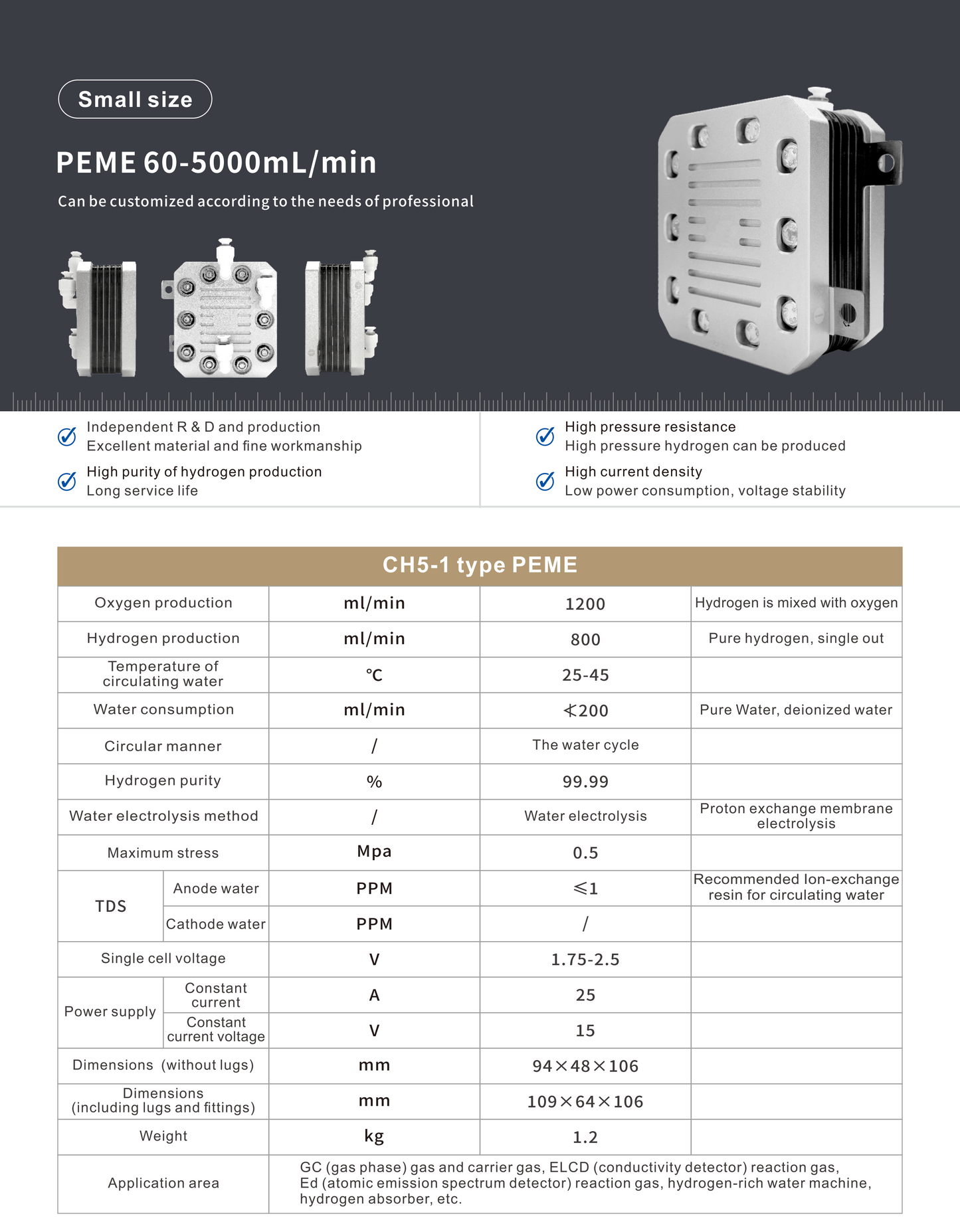 PEM Hydrogen Electrolyzer (SMALL SCALE)