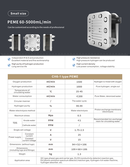 PEM Hydrogen Electrolyzer (SMALL SCALE)