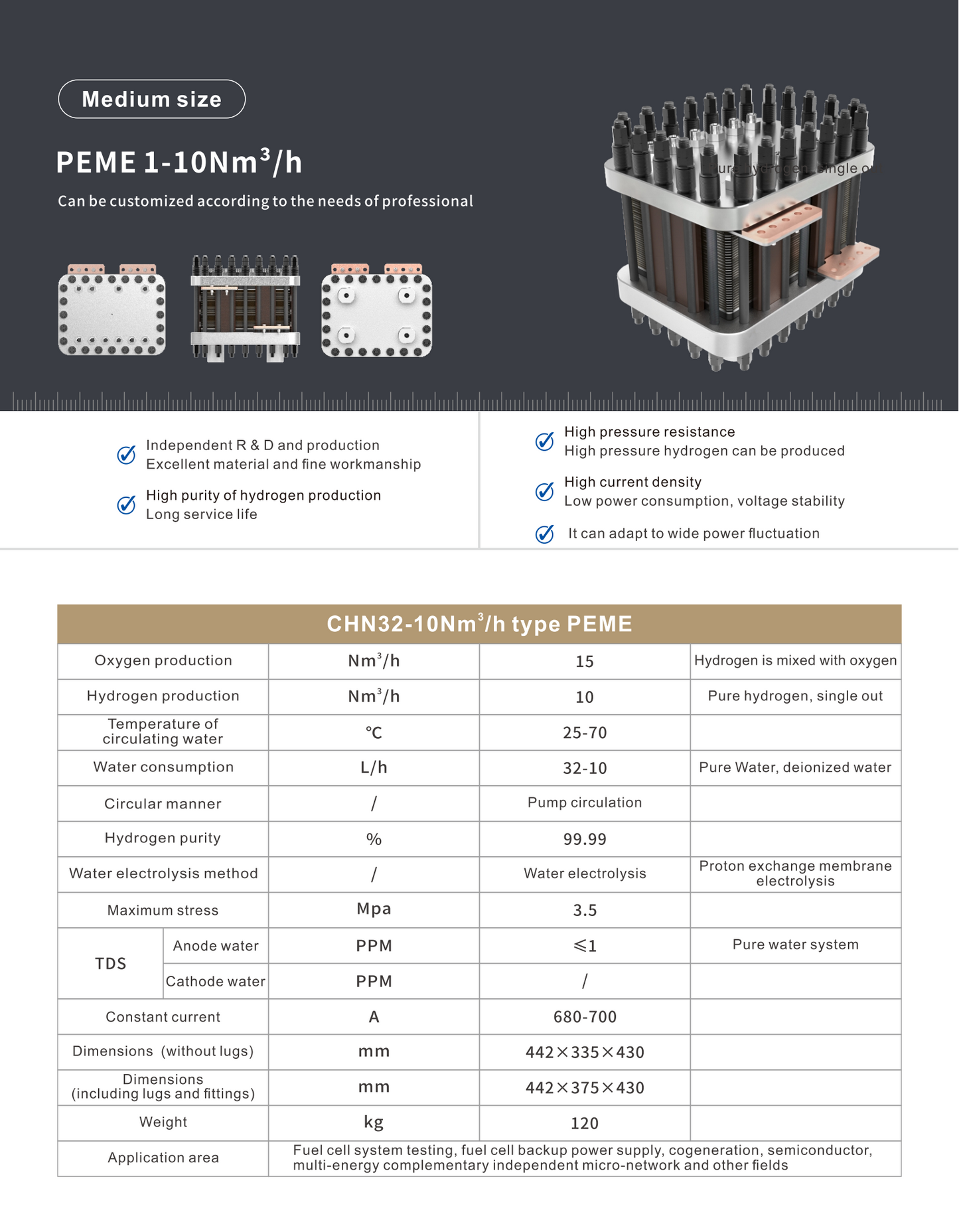 PEM Hydrogen Electrolyzer (MEDIUM CAPACITY)